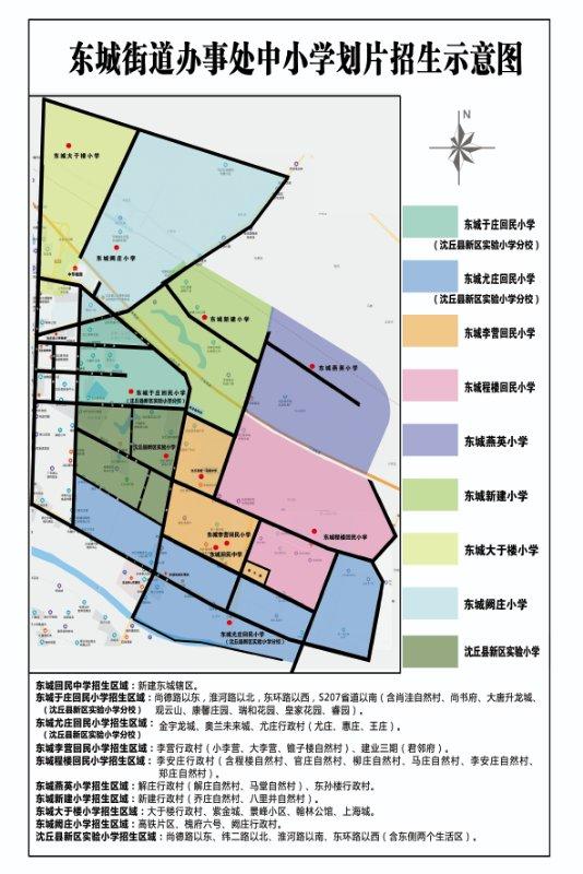 沈丘城区学校划片,沈丘小学学校划片分布图