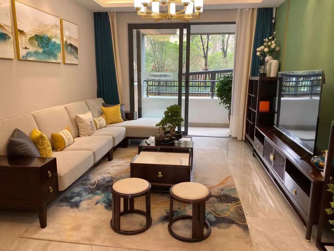 朗萨117㎡雅致新中式3室2厅，榻榻米颜值和实力并存