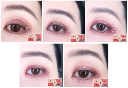 可以轻松搞定全妆的傻瓜式眼影盘,眼影教程日常化妆眼影盘