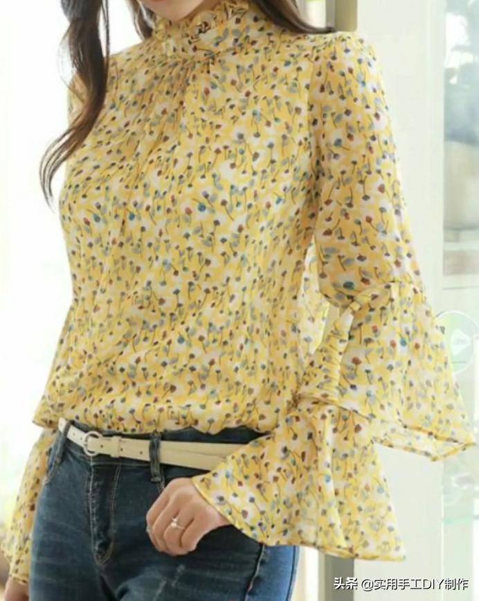 布艺花边造型手工,贝彩布艺落肩袖连衣裙裁剪教程