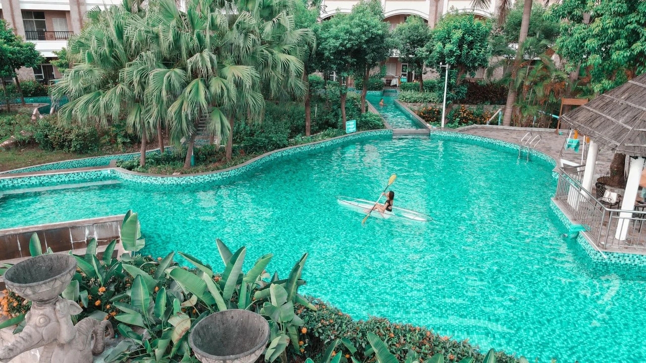 广东威尼斯水上度假村推荐,水上威尼斯一楼带花园