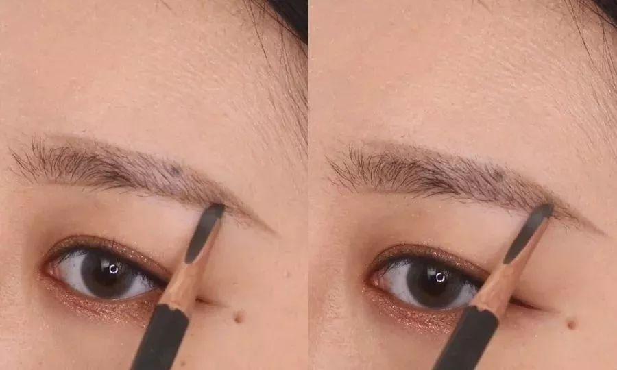 野生眉一年后真实效果眉毛的画法,新手眉毛画法教程八字眉