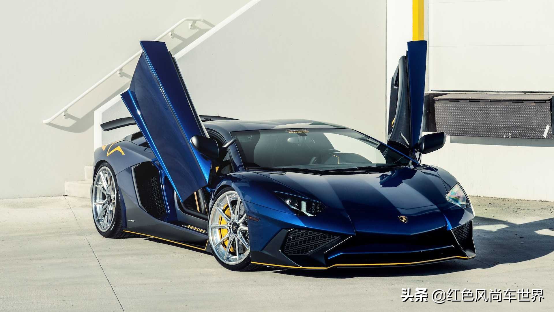 兰博基尼aventadorsvj红色,兰博基尼