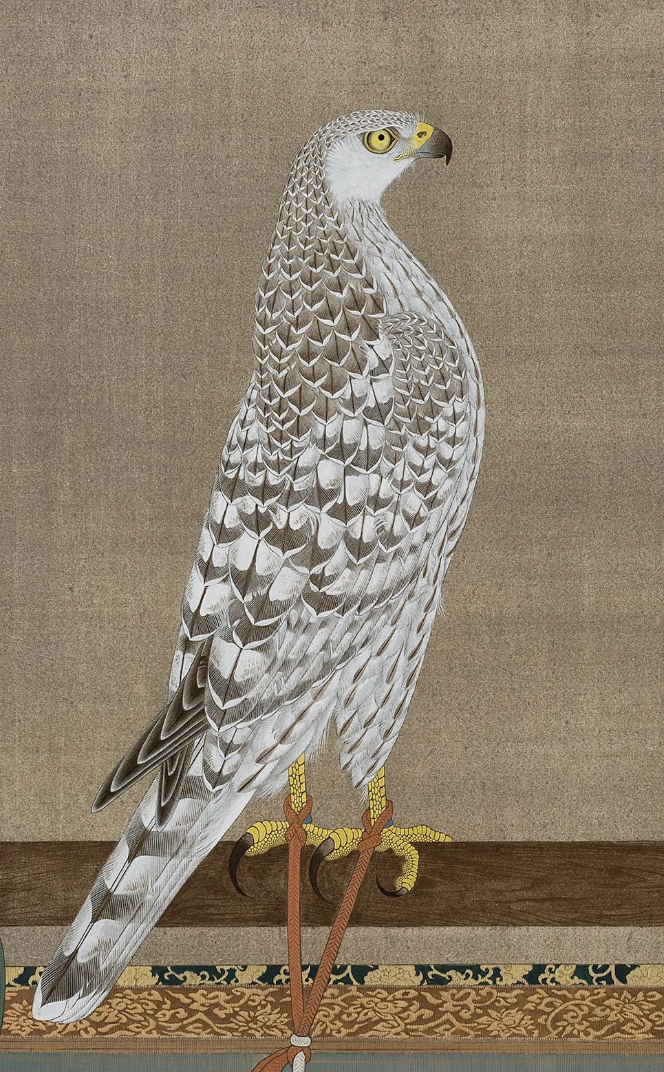 他画的鹰，严谨工致，萧疏威严