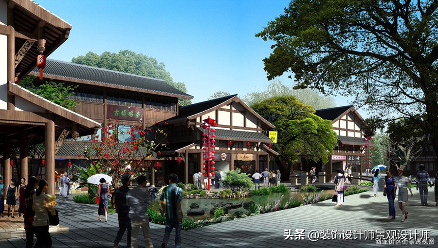 仿古建筑商业街设计图片,古建商业街门楼中式传统仿古大门