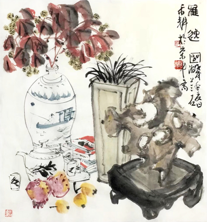 柯和根山水画,南北花鸟画精品欣赏