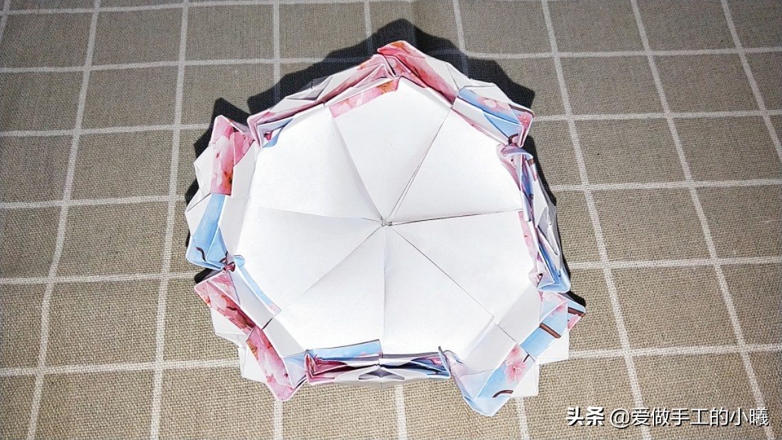 古风雨伞折纸小花伞,折纸小花伞的制作过程怎么写