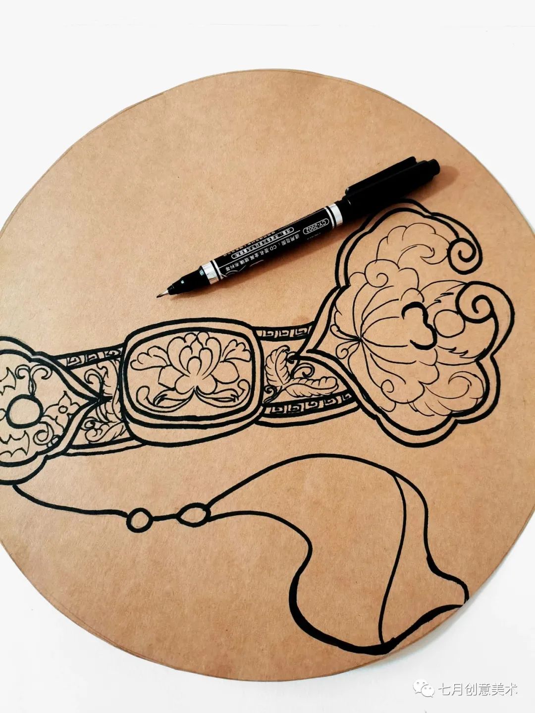 如意绘画全过程,玉如意画法简单