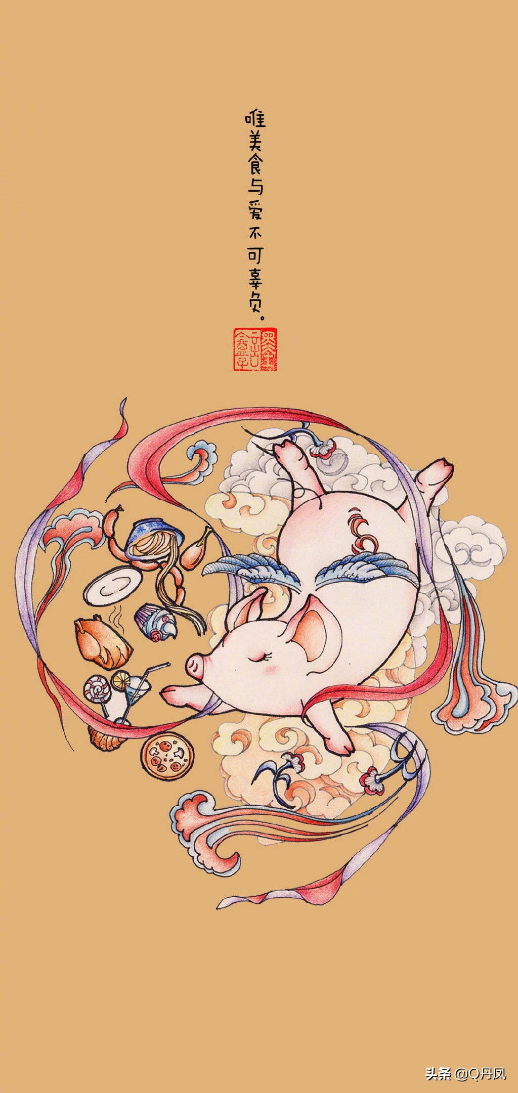 日本猪猪插画图,可爱猪猪插画图片