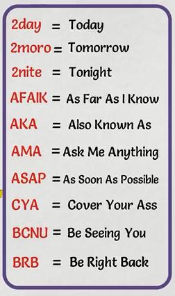 歪果仁聊天说BRB是什么意思？搞懂这些缩略语，网络聊天不蒙圈