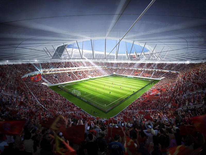 山东鲁能专业球场什么时候建成,山东首座6万人足球场