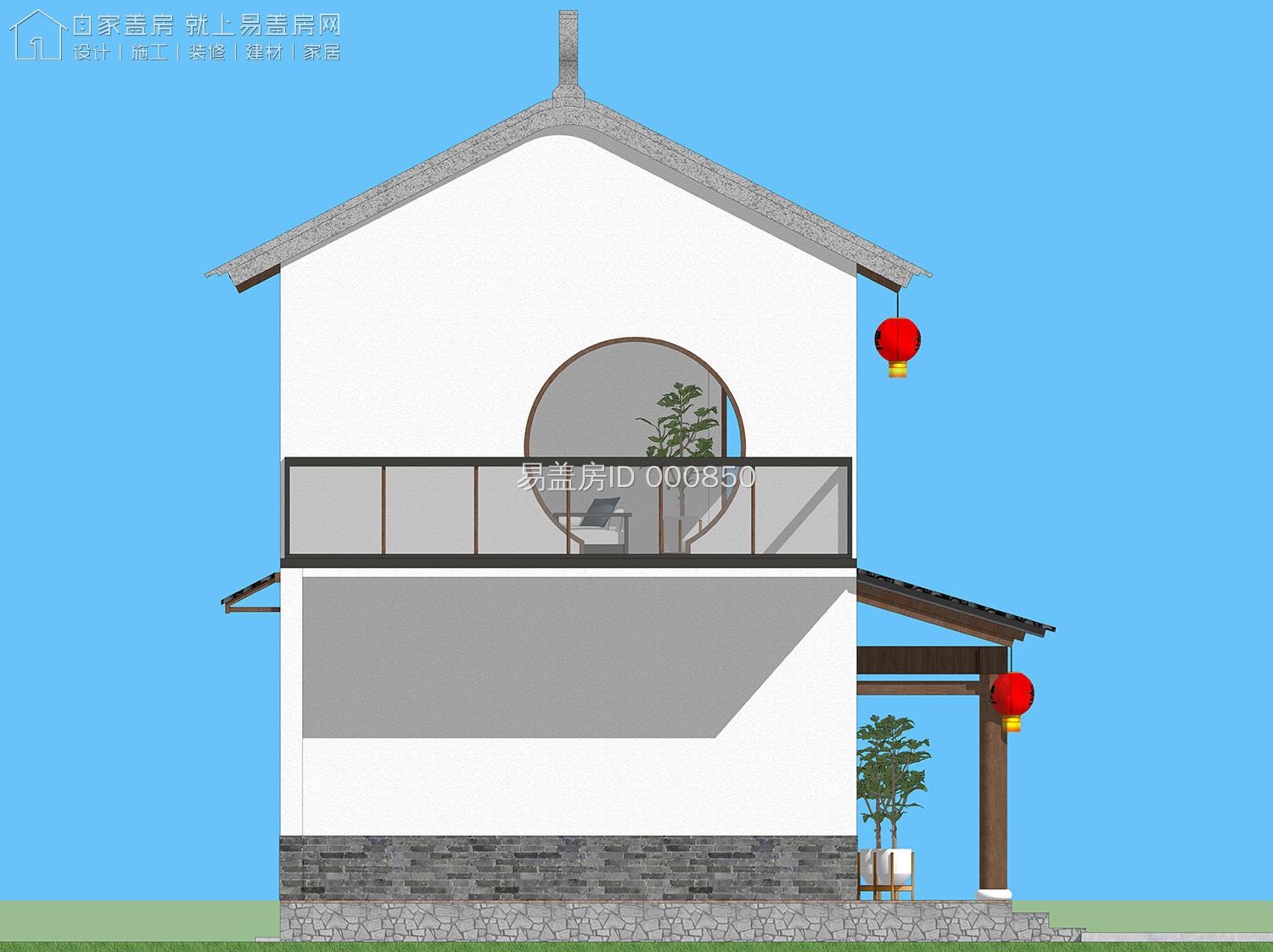 农村仿古自建房灯笼,中式别墅大红灯笼