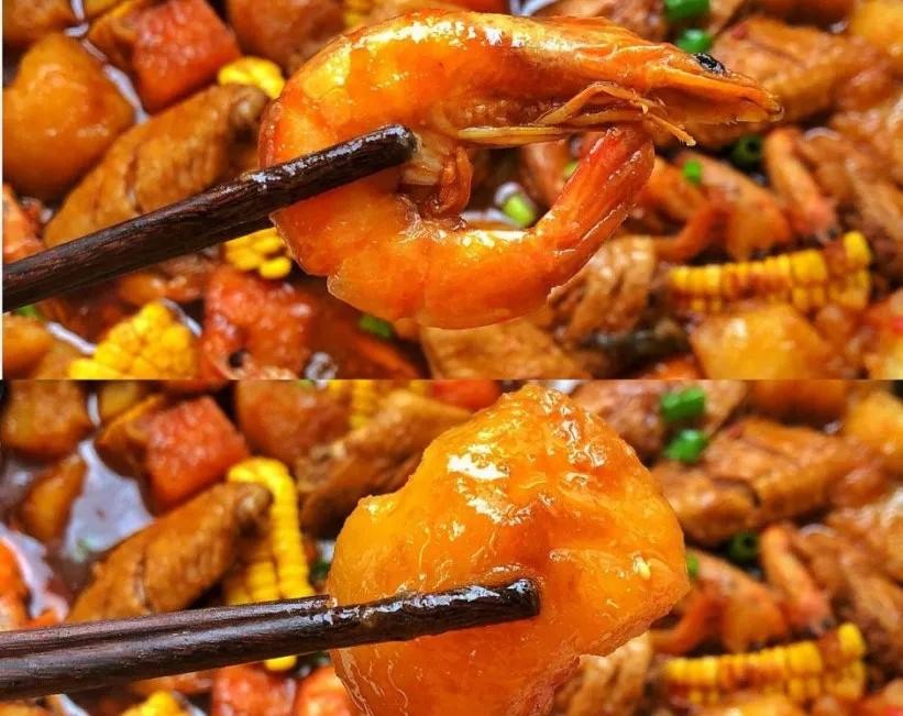 鲜虾鸡翅玉米煲|巨下饭！好吃到汤汁不剩