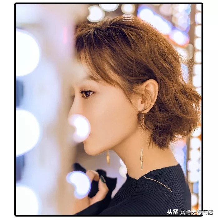 珍珠耳钉宋慧乔牛仔同款,宋慧乔同款短发造型