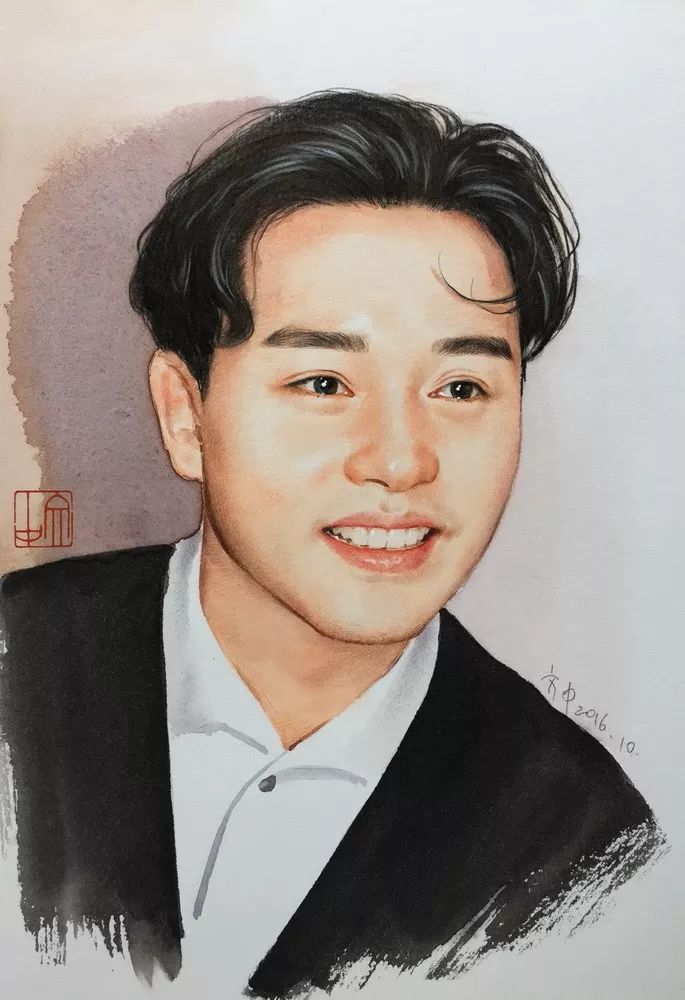 比起打印画,美院毕业的他,笔下这种彩铅水彩画才好看哭了~