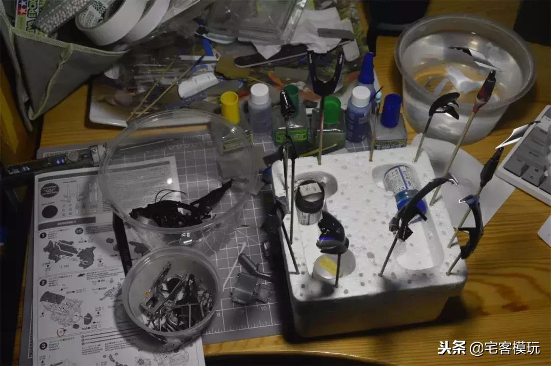 模型制作范例：田宫1:12雅马哈YZF-R1M,14133制作过程