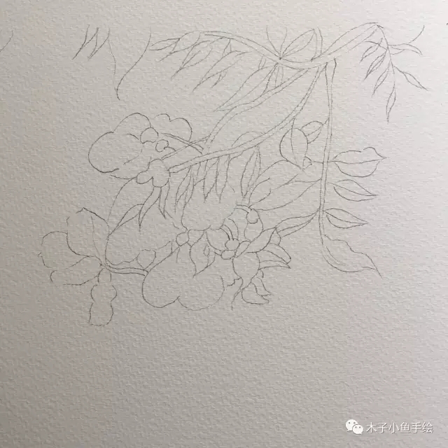 紫藤花水墨教程,紫藤花水粉画法步骤图