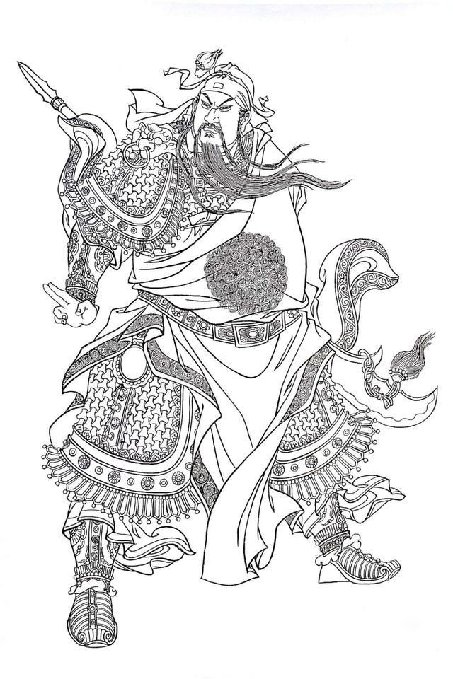 人物工笔白描线稿男青年,工笔白描人物图谱