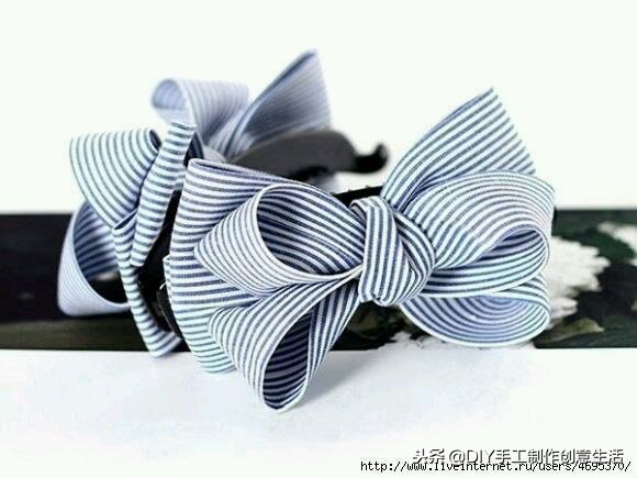 2.5厘米丝带古风蝴蝶结发饰教程,儿童古风丝带蝴蝶结发饰diy教程