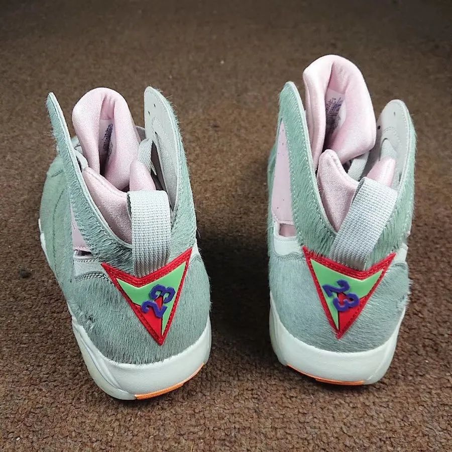 aj7兔八哥粉色细节图,兔八哥aj7球鞋