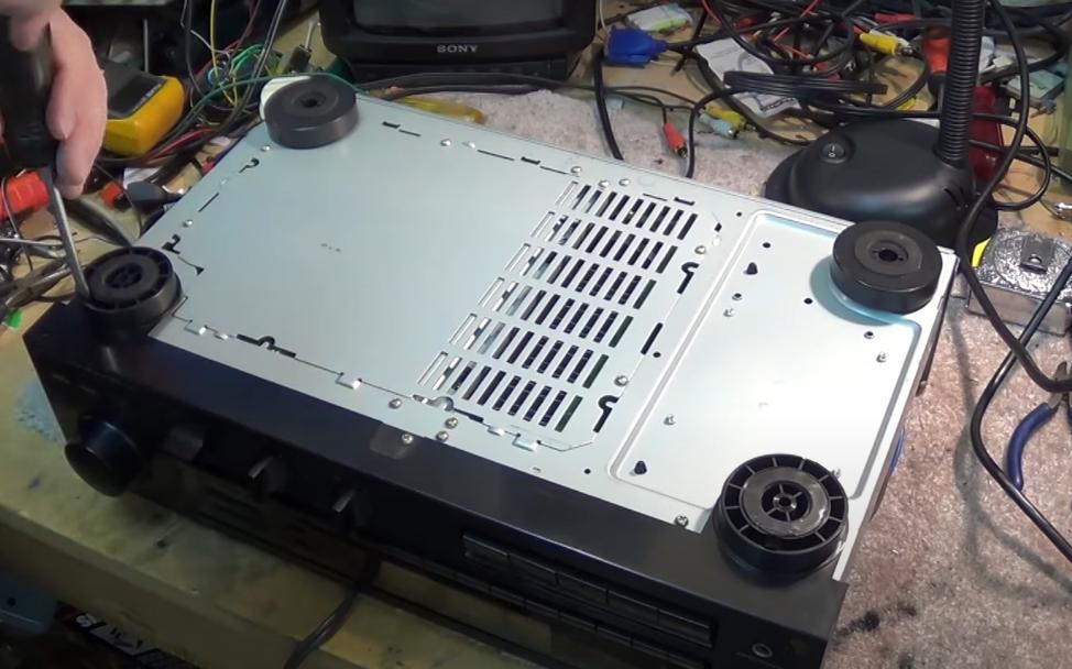 SONYSTRAV570功放机，拆解维修，采用STK4192II厚膜功率放大