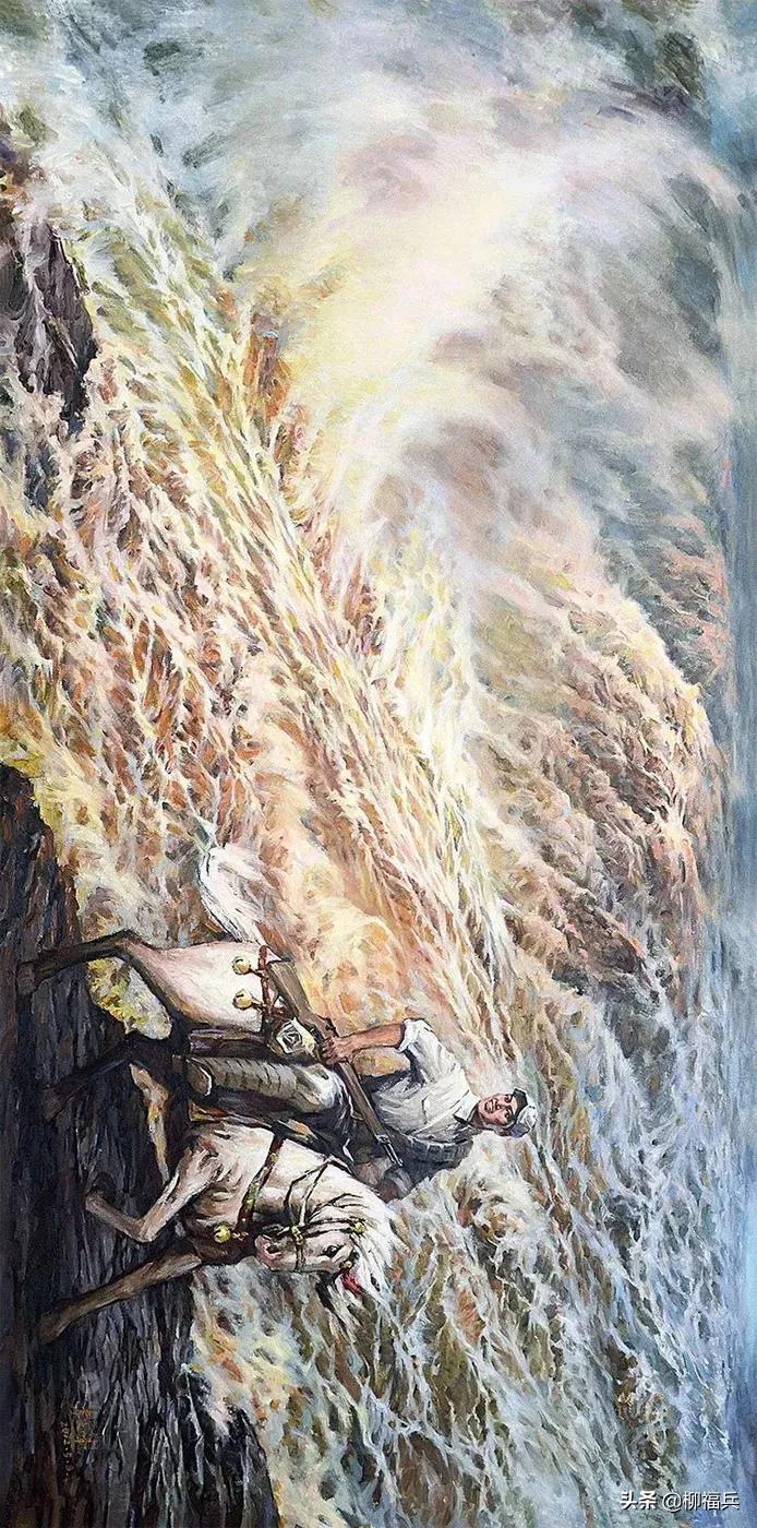 山水风景画黄河,山水画黄河惊涛骇浪