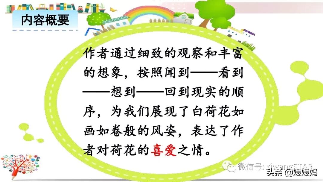 三年级下册荷花ppt课件部编版,三年级下册语文第三课荷花小练笔