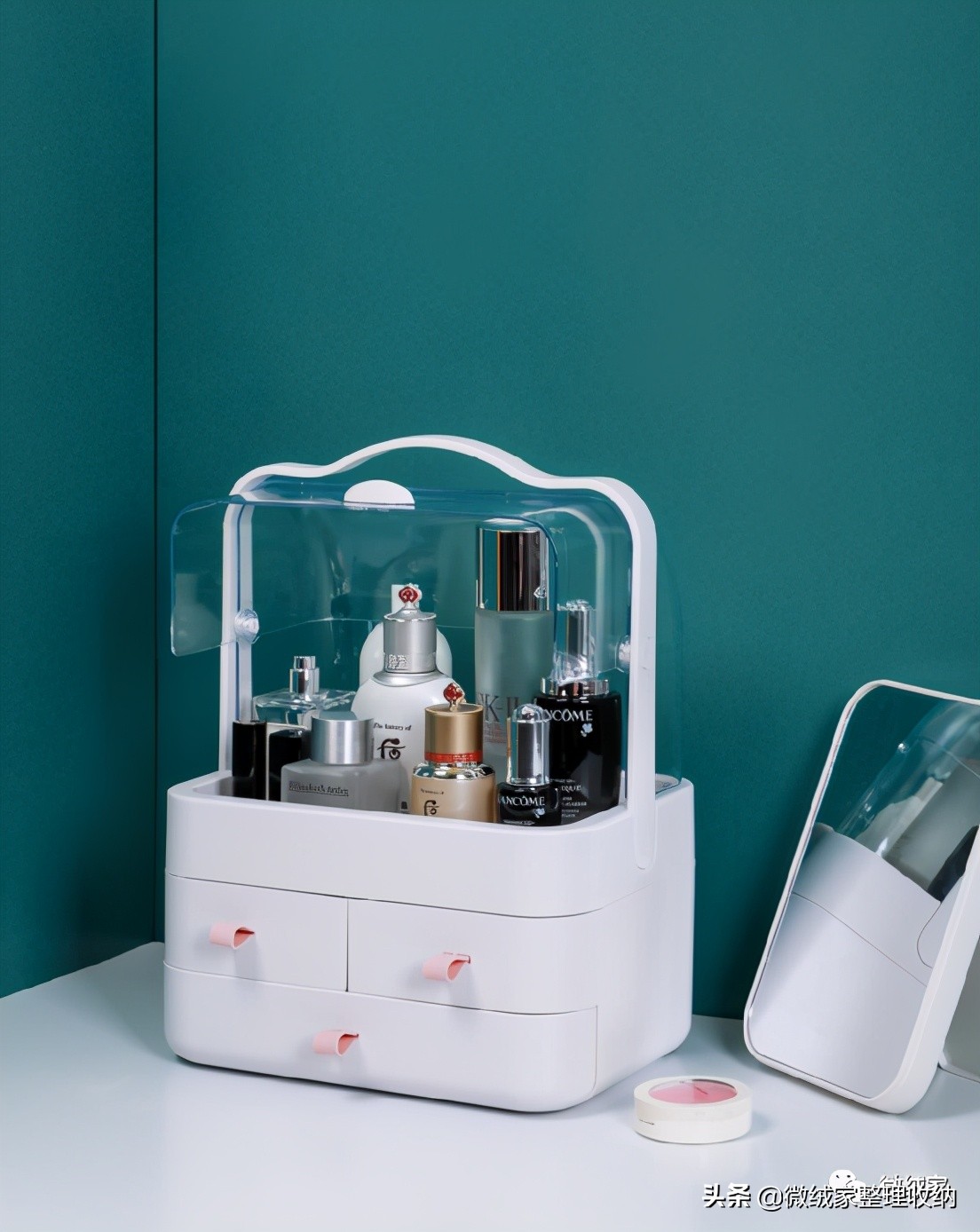 抽屉收纳化妆品整理技巧,洗手台上的化妆品怎么收纳的