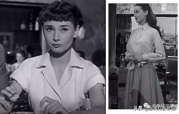 简易蝙蝠袖衬衫外搭裁剪图,女生宽松燕尾式衬衫裁剪教程