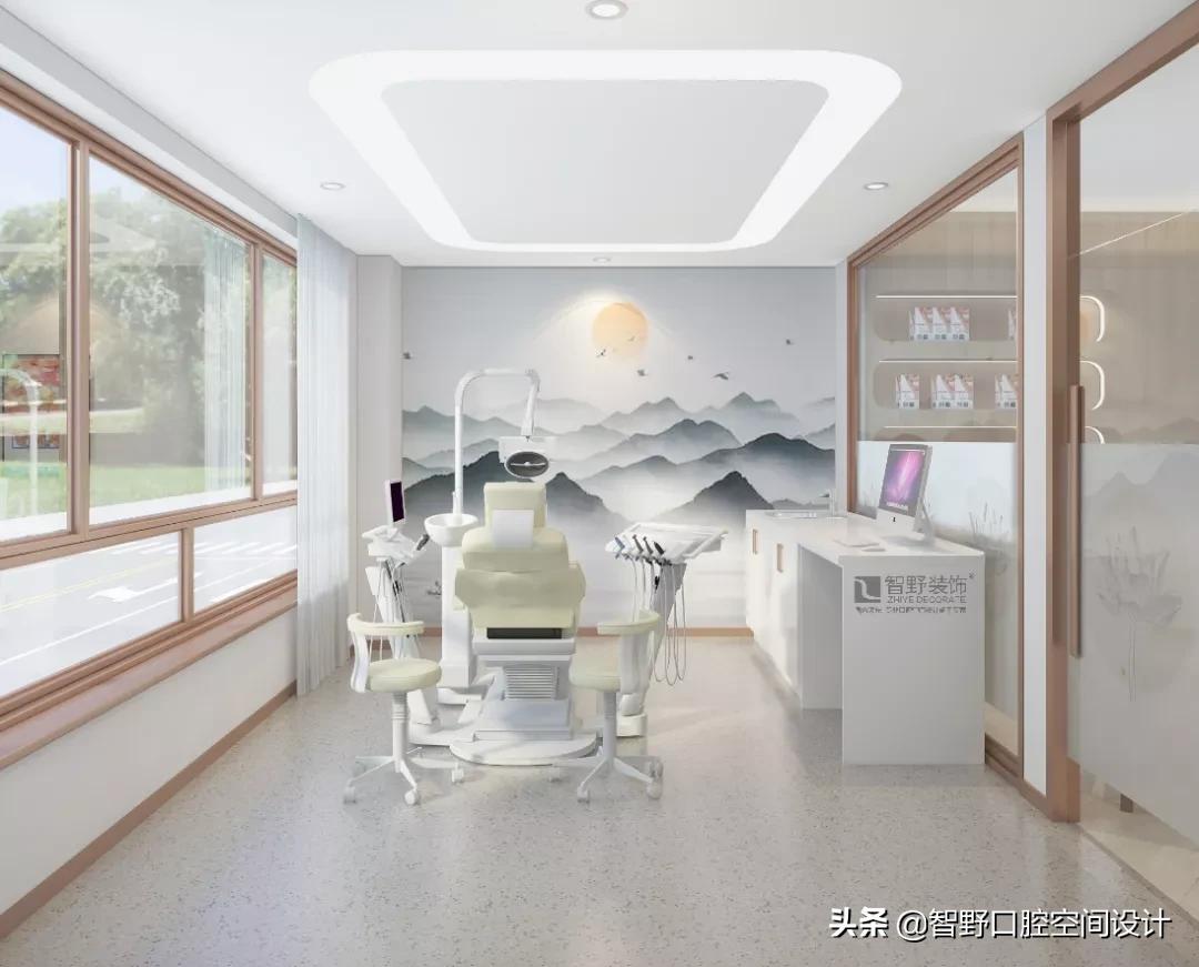 牙医口腔诊所设计效果图,极简风格口腔诊所设计