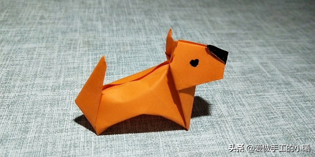 小狗折纸简单折法,简单折纸小狗