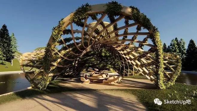 想用su做原神里的地形怎么弄,su建好的异形曲面怎么做门