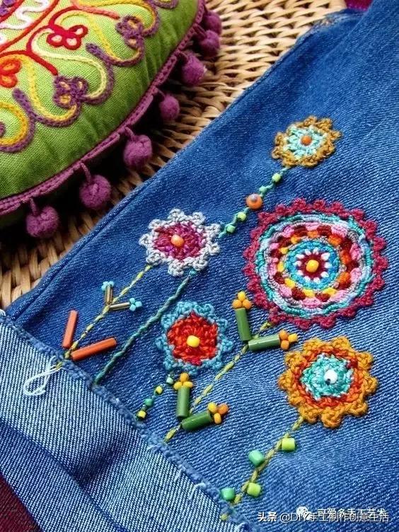 牛仔裤改造小点子,牛仔裤裤脚创意简单改造