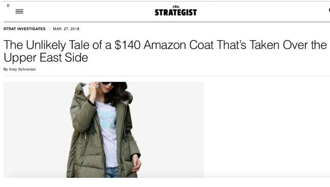 比加拿大鹅更高端的羽绒品牌,美国爆款的中国羽绒服