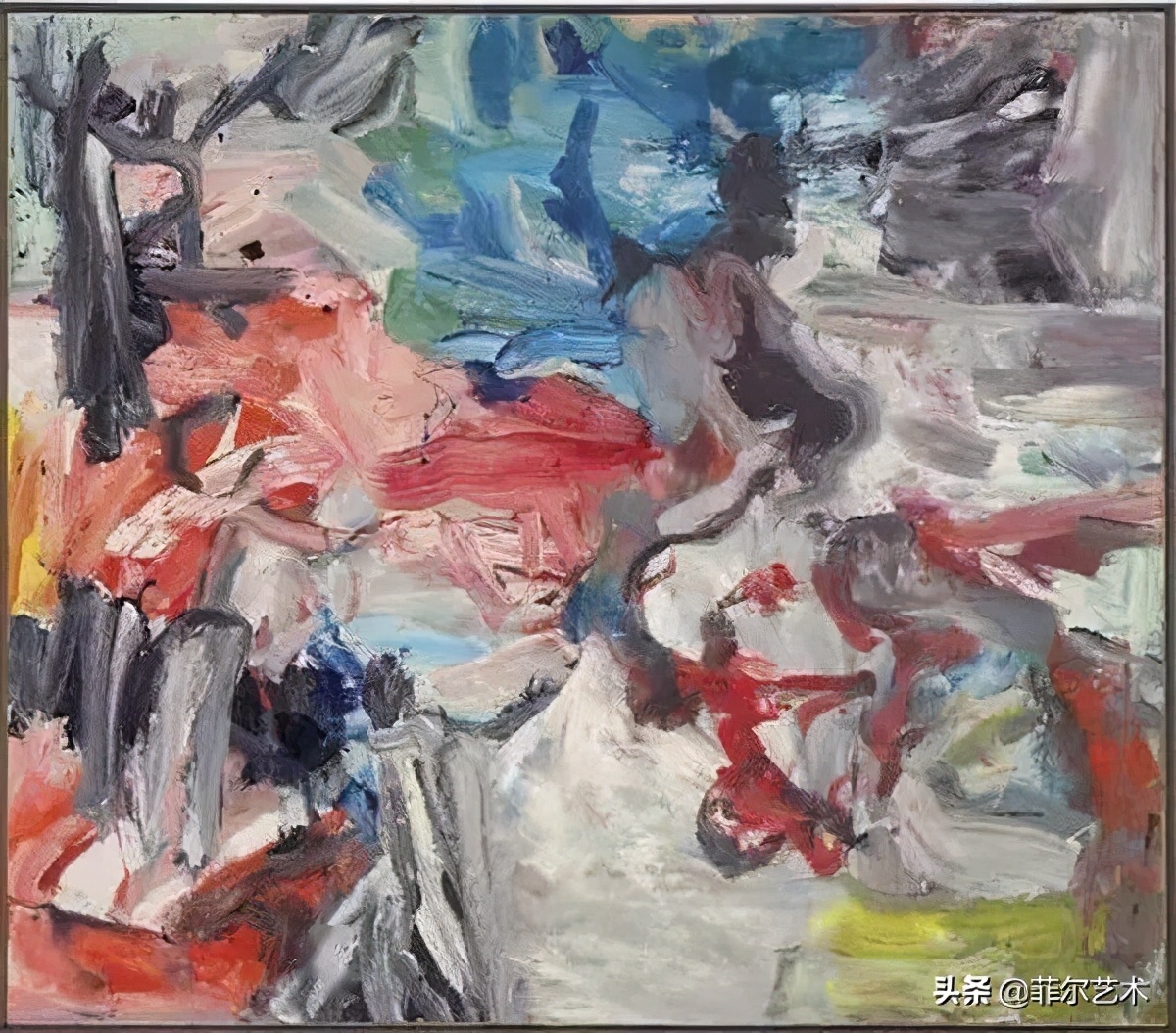 丹麦画家蒙森德风景油画作品欣赏,荷兰画家德库宁的油画作品无题