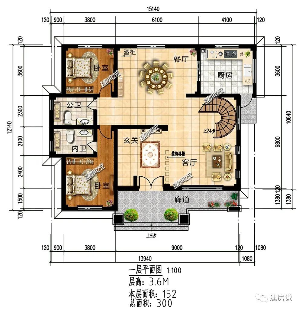 30万起建庭院别墅，百万豪宅既视感，村里的人都看呆了