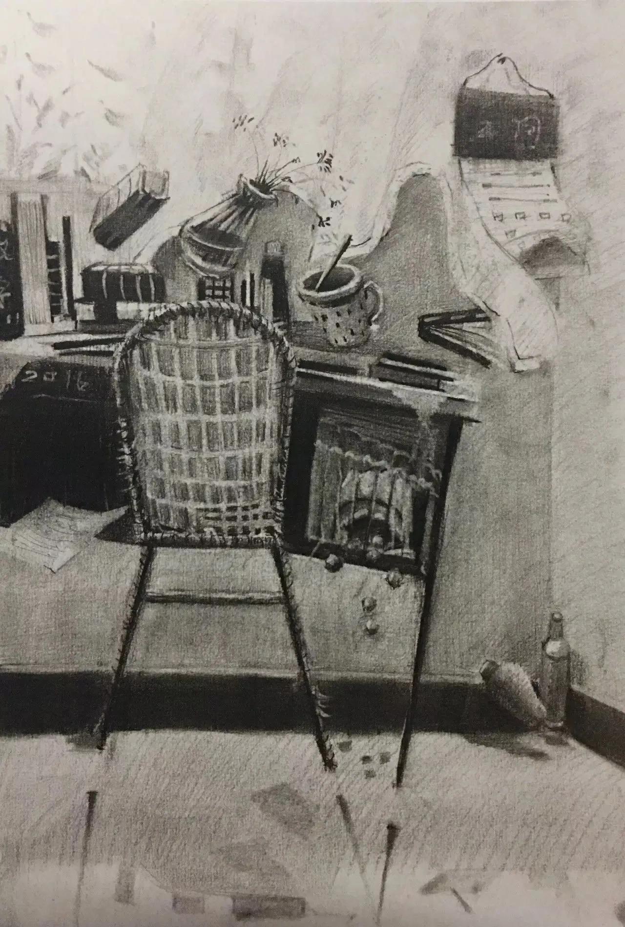 清华校考场景素描高分卷,清华素描场景高分卷技法