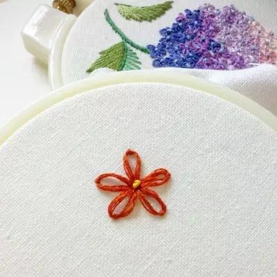 刺绣教程4种简单的小花图案,精美的立体花朵刺绣教程