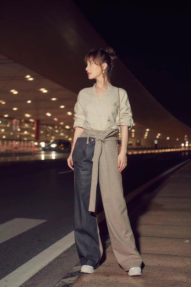 吴昕与C罗女友乔治娜竞艳，米兰时装周同穿阔腿裤，好看到炸