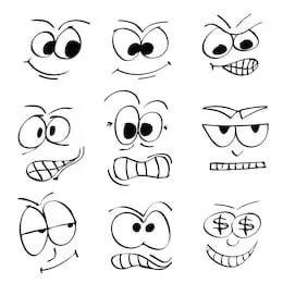 人物漫画简单表情包可爱,漫画中的表情包画法