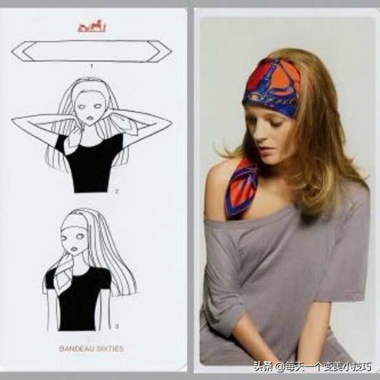 头巾的各种戴法不容易掉,头巾的系法大全外国