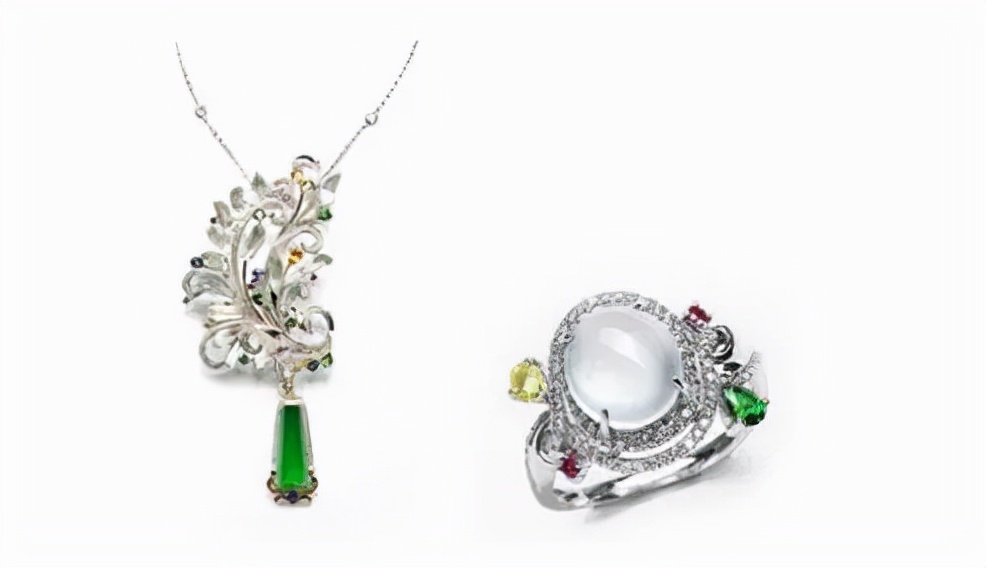 七彩云南孔雀系列翡翠珠宝首饰图片赏鉴-众享珠宝,乐大福