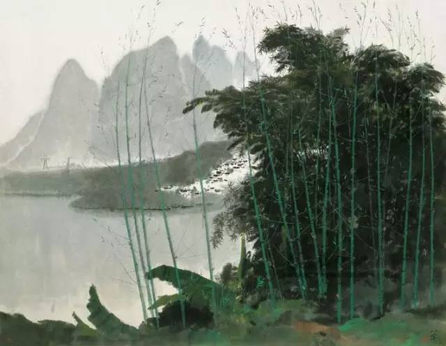 吴冠中江南风光,吴冠中白桦林创意美术