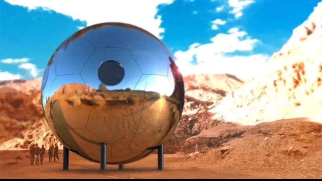 球形之家「玫瑰」由铝和回收塑料制造