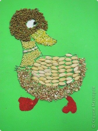 儿童手工五谷杂粮拼画,手工拼贴画教程简单又漂亮