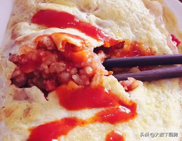 米饭包饭怎么做,日本老爷爷番茄蛋包饭