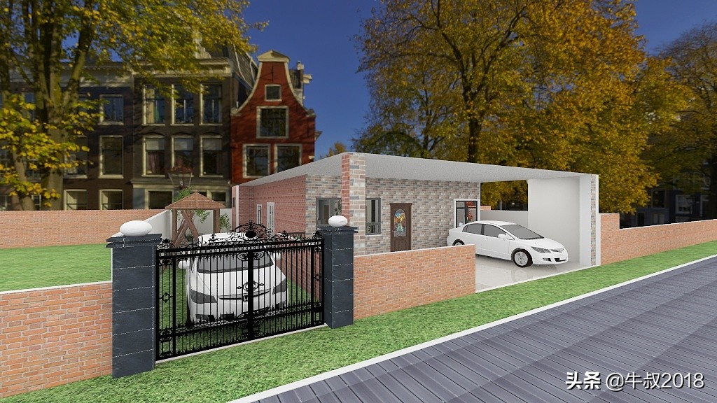 乡村养老别墅带庭院,农村简单养老房小户型设计