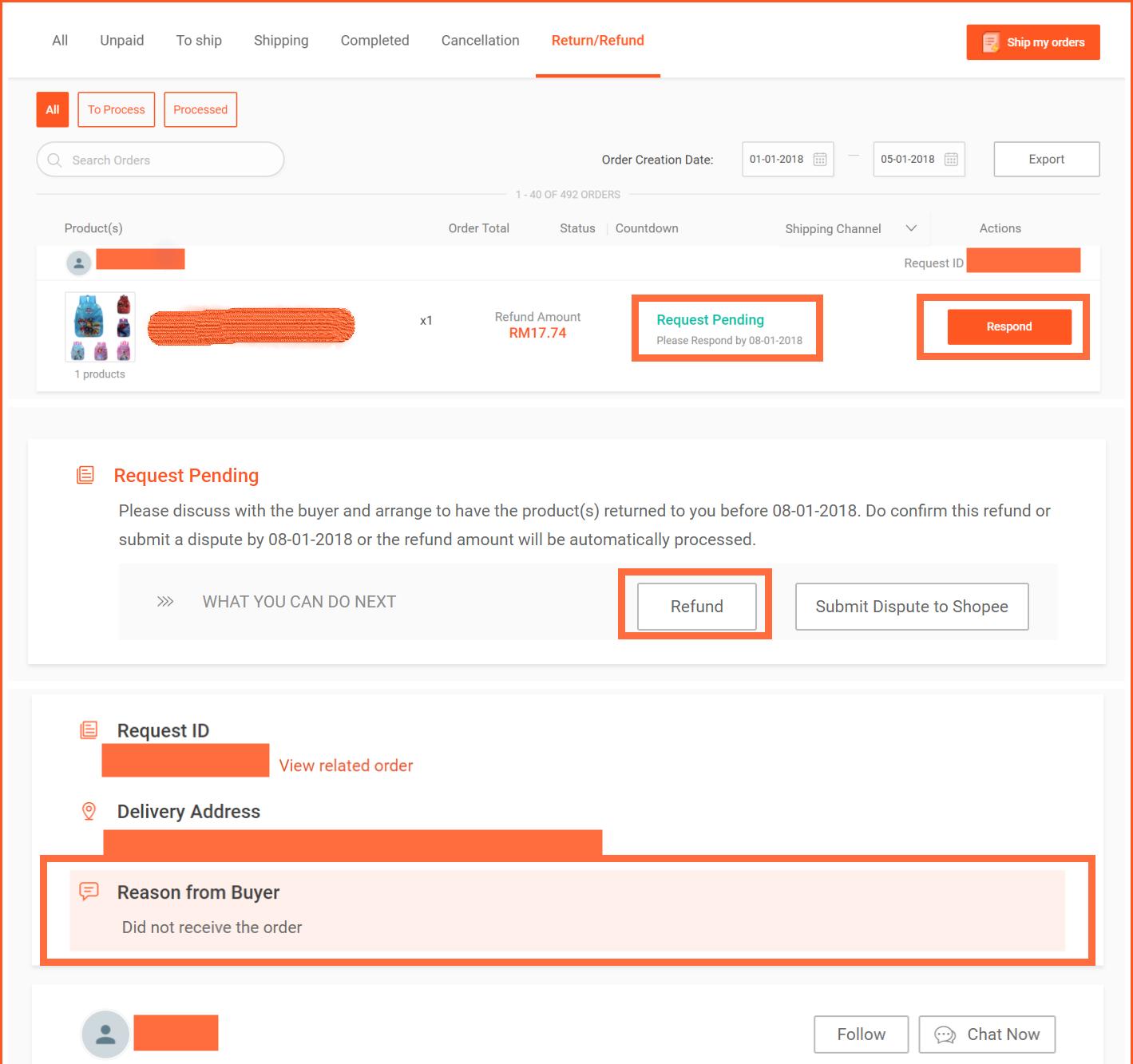 shopee退货教程,shopee平台卖家退款争议能成功吗