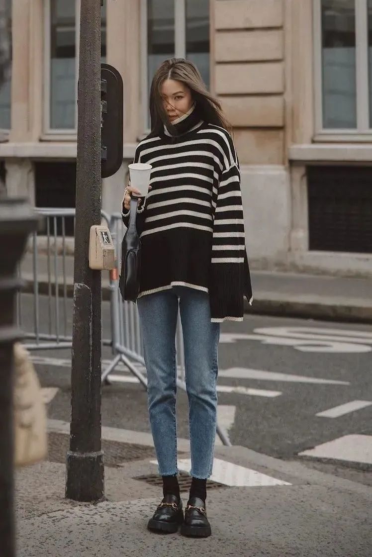 秋冬不露脚踝穿法火了,今年冬天流行九分裤露脚踝穿法