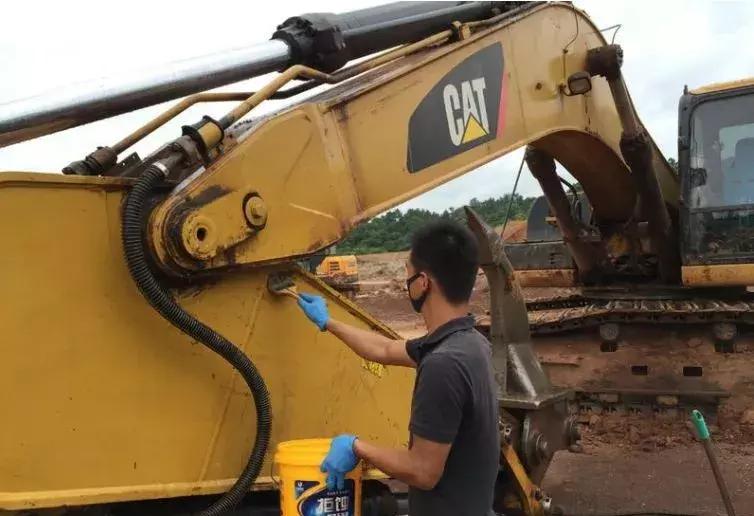 挖机保养维护标识贴纸,挖机油垢清洗